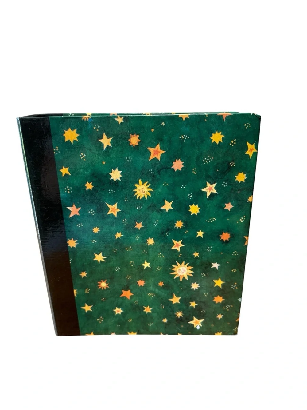 Vintage Celestial Star Sun Photo Album Green Astrology Scrapbook Binder